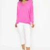 Pala D'oro Oversized V-Neck Jumper In Pink*Women Jumpers & Cardigans