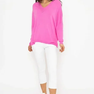 Pala D'oro Oversized V-Neck Jumper In Pink*Women Jumpers & Cardigans