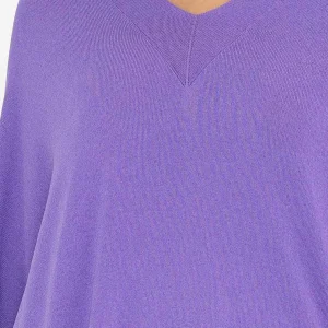 Pala D'oro Oversized V-Neck Jumper In Purple*Women Jumpers & Cardigans