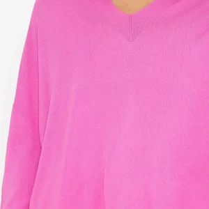 Pala D'oro Oversized V-Neck Jumper In Pink*Women Jumpers & Cardigans