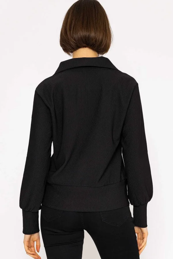 Vero Moda Oversized Zip Sweat Top In Black*Women Hoodies & Sweatshirts