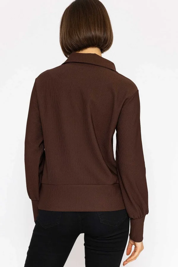Vero Moda Oversized Zip Sweat Top In Coffee*Women Hoodies & Sweatshirts
