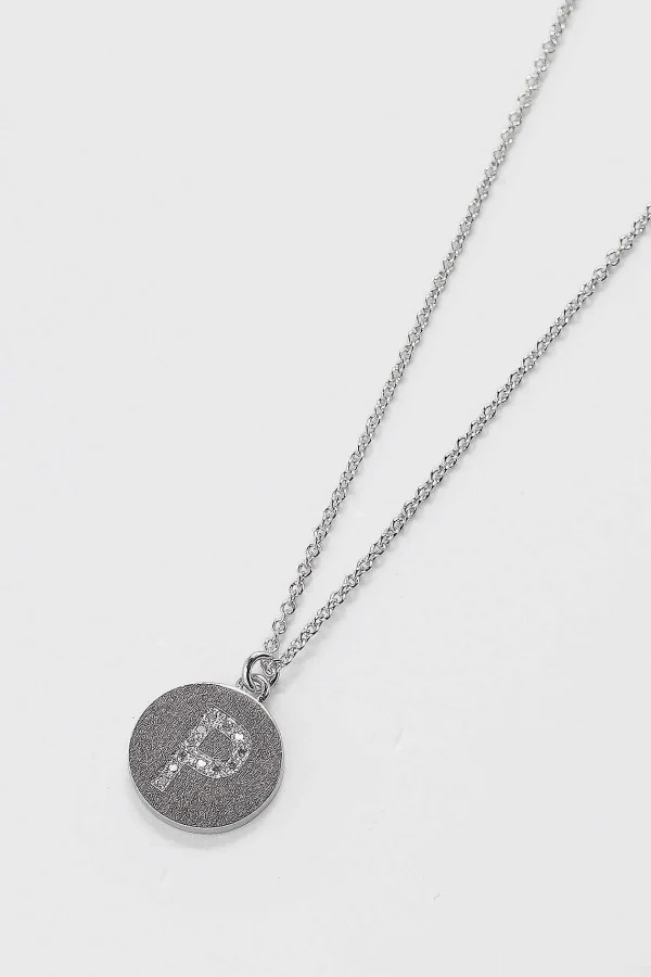 Cherish P Initial Necklace In Silver* Jewellery