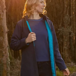 Kelly & Grace Weekend Padded Winter Softshell Jacket In Navy*Women Coats & Jackets