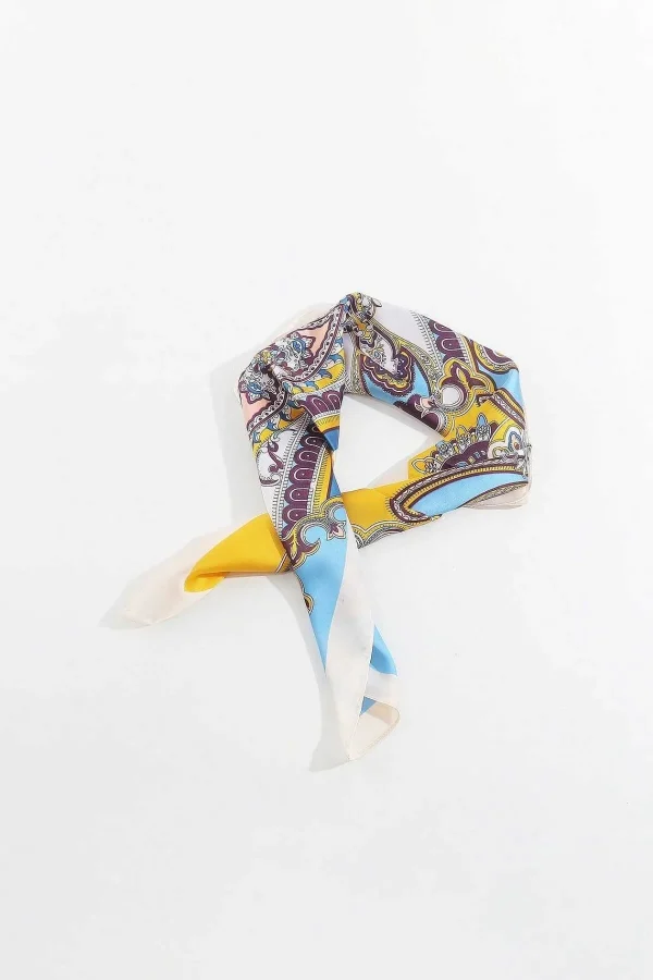 SOUL Accessories Paisley Neckerchief Scarf In Yellow* Accessories