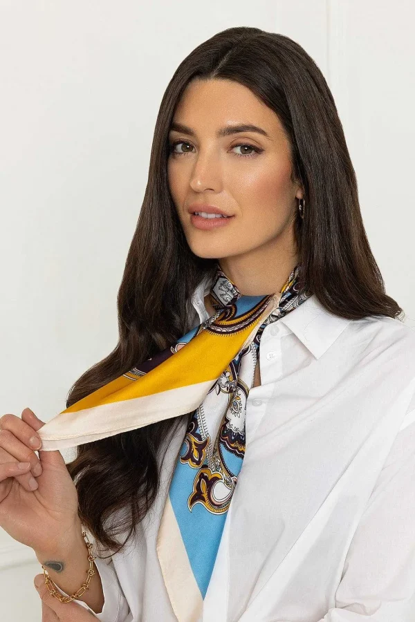 SOUL Accessories Paisley Neckerchief Scarf In Yellow* Accessories