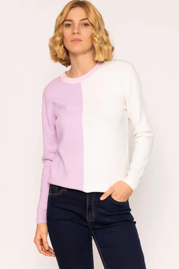 Kelly & Grace Weekend Panel Knit In Lilac*Women Jumpers & Cardigans