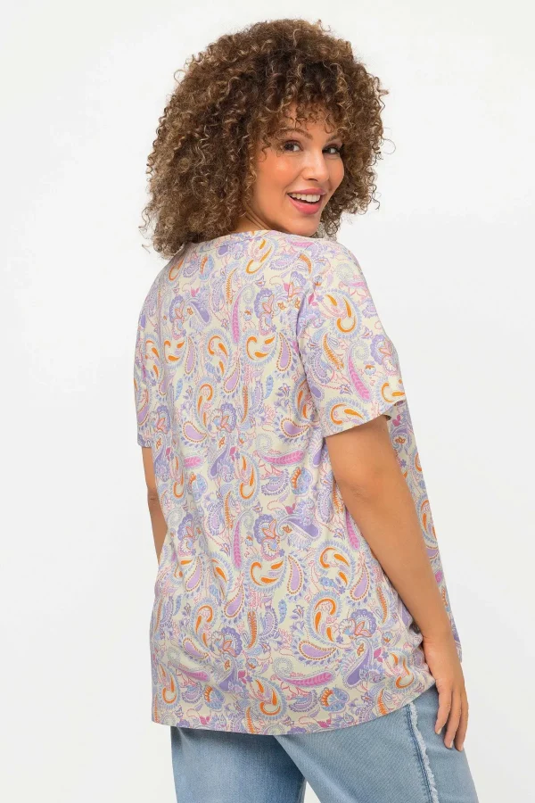 Ulla Popken Pastel Paisley Print Top In Multi*Women Tops & Blouses