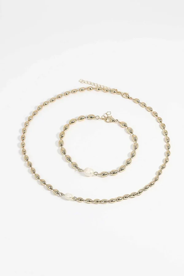 Soul Jewellery Pearl And Gold Necklace*Women As Seen On Social