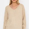 J'aime la Vie Pearl Back Knit In Beige*Women Jumpers & Cardigans
