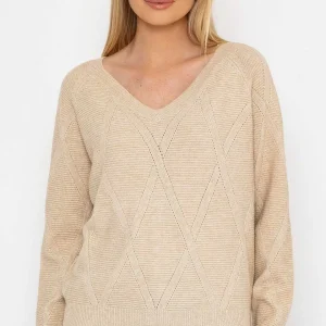 J'aime la Vie Pearl Back Knit In Beige*Women Jumpers & Cardigans