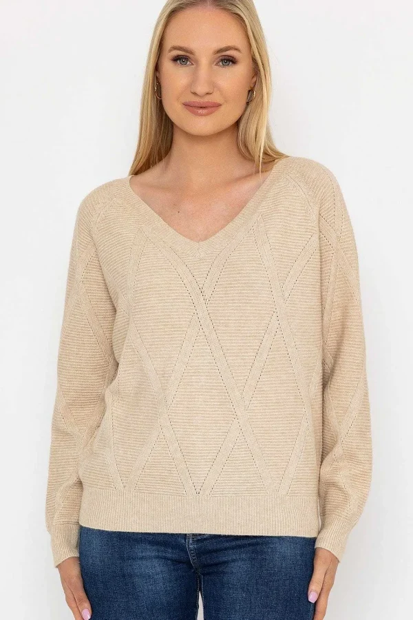 J'aime la Vie Pearl Back Knit In Beige*Women Jumpers & Cardigans