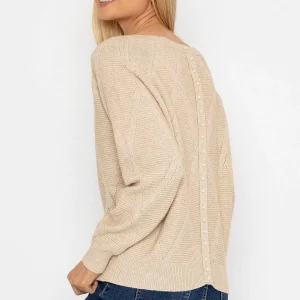 J'aime la Vie Pearl Back Knit In Beige*Women Jumpers & Cardigans