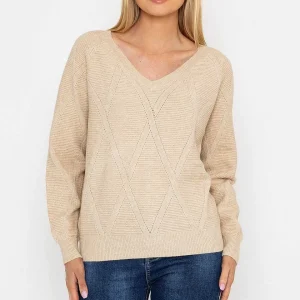 J'aime la Vie Pearl Back Knit In Beige*Women Jumpers & Cardigans