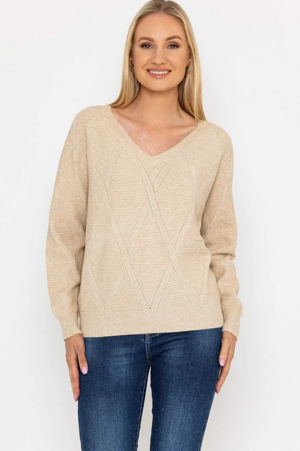J'aime la Vie Pearl Back Knit In Beige*Women Jumpers & Cardigans