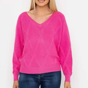 J'aime la Vie Pearl Back Knit In Pink*Women Jumpers & Cardigans