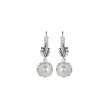 Newbridge Silverware Jewellery Pearl Leaf Drop Earrings* Boxed Gifts