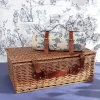 Carraig Donn HOME 4 Person Picnic Basket Blue Floral* Homeware