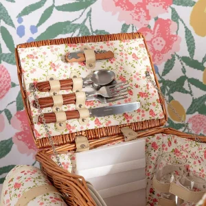 Carraig Donn HOME 4 Person Pink Floral Picnic Basket* Homeware