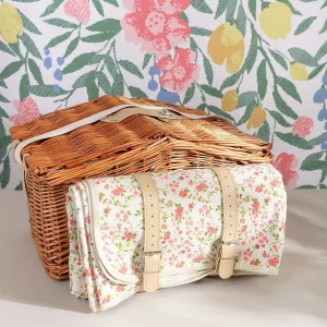 Carraig Donn HOME 4 Person Pink Floral Picnic Basket* Homeware