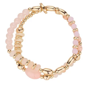 Knight & Day Pink And Beige Bead Bracelet* Jewellery