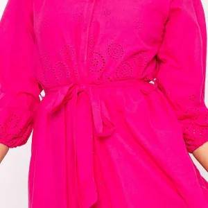 Rowen Avenue Pink Broderie Midi Dress* Sale Dresses