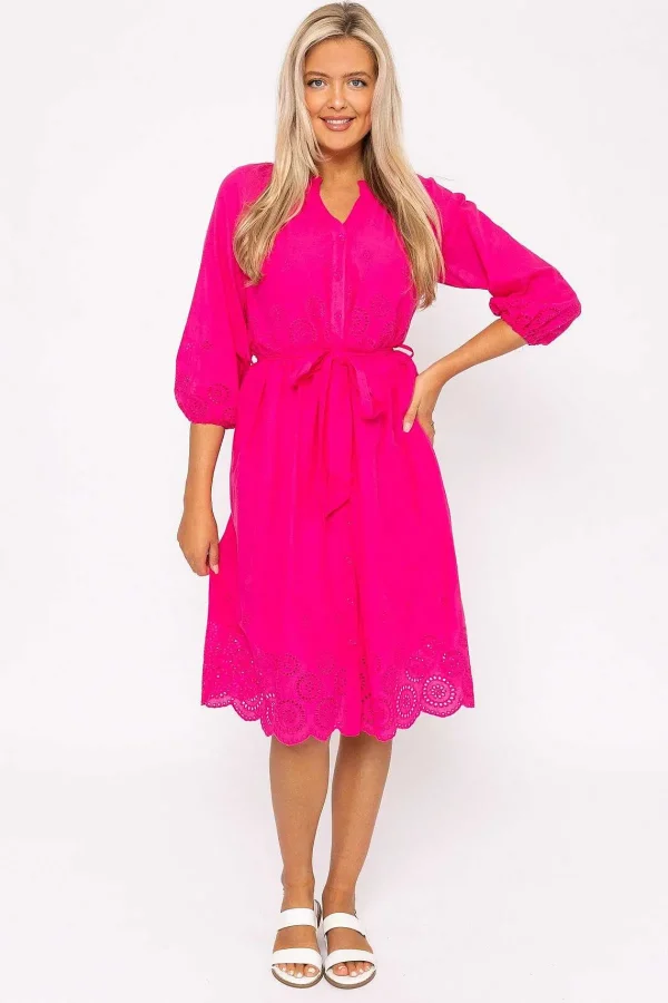 Rowen Avenue Pink Broderie Midi Dress* Sale Dresses