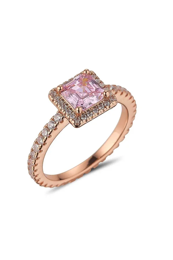 Knight & Day Pink Cz Rose Gold Ring Size 7* Jewellery