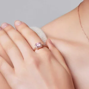 Knight & Day Pink Cz Rose Gold Ring Size 7* Jewellery