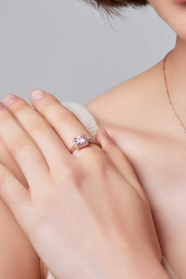 Knight & Day Pink Cz Rose Gold Ring Size 7* Jewellery