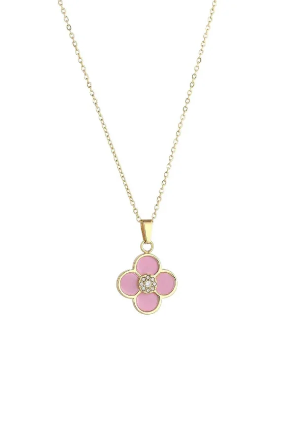 Knight & Day Pink Floral Pendant Necklace* Boxed Gifts