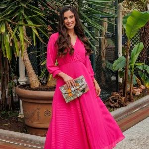 Pala D'oro Pink Hannah Midi Dress*Women Dresses & Jumpsuits