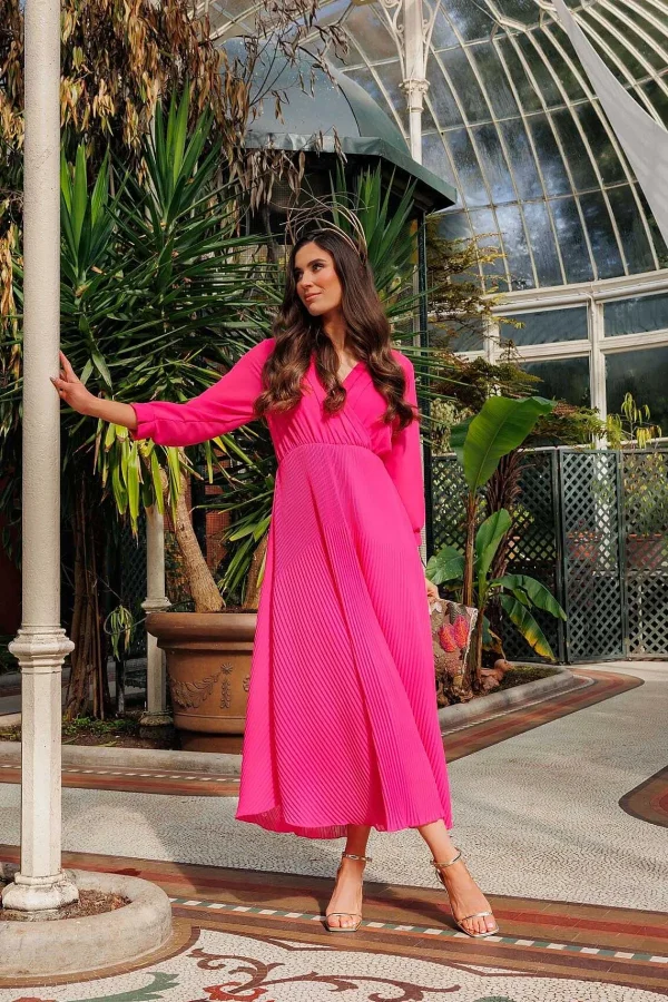 Pala D'oro Pink Hannah Midi Dress*Women Dresses & Jumpsuits