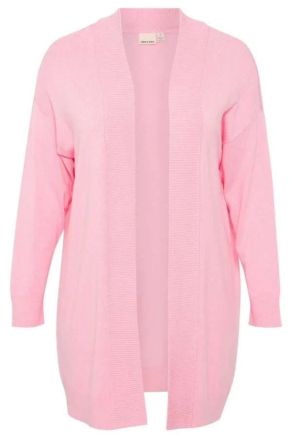 Simple Wish Pink Knitted Cardigan*Women Jumpers & Cardigans