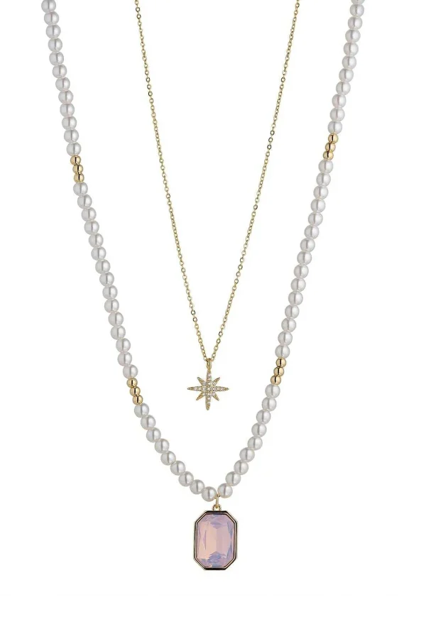 Knight & Day Pink Opal & Pearl Necklace* Boxed Gifts