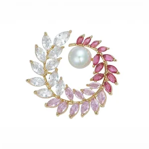 Knight & Day Pink Pearl Brooch* Crystals & Colour