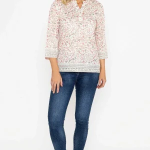 Voulez Vous Pink Printed Plaquet Top*Women Tops & Blouses