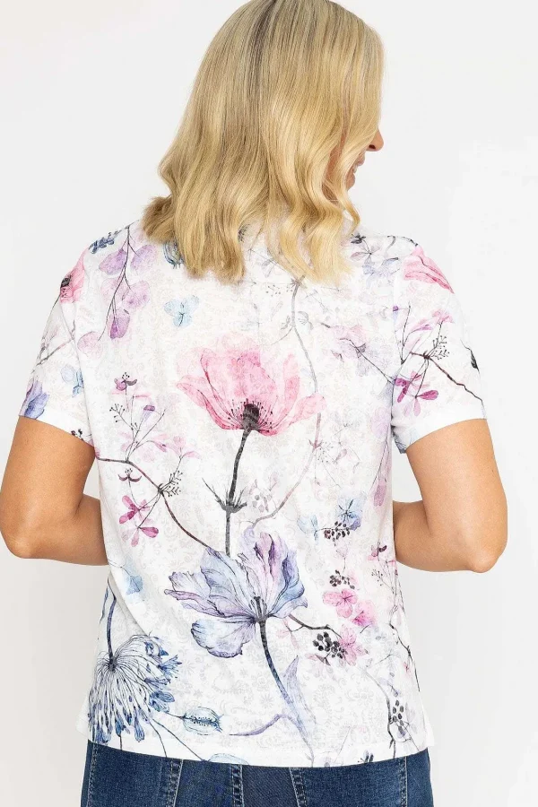 Voulez Vous Pink Printed Top With Lace*Women Tops & Blouses
