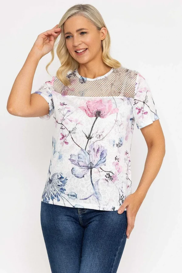 Voulez Vous Pink Printed Top With Lace*Women Tops & Blouses