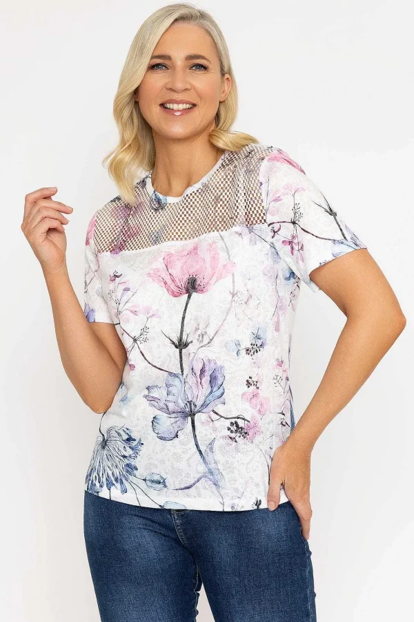 Voulez Vous Pink Printed Top With Lace*Women Tops & Blouses