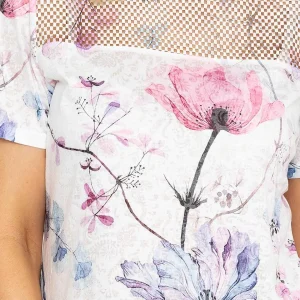 Voulez Vous Pink Printed Top With Lace*Women Tops & Blouses