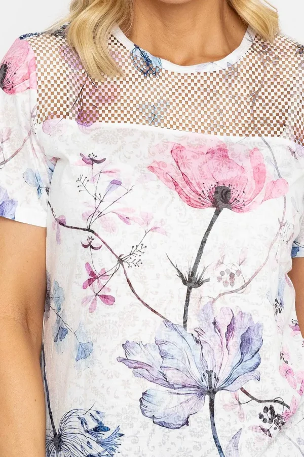 Voulez Vous Pink Printed Top With Lace*Women Tops & Blouses