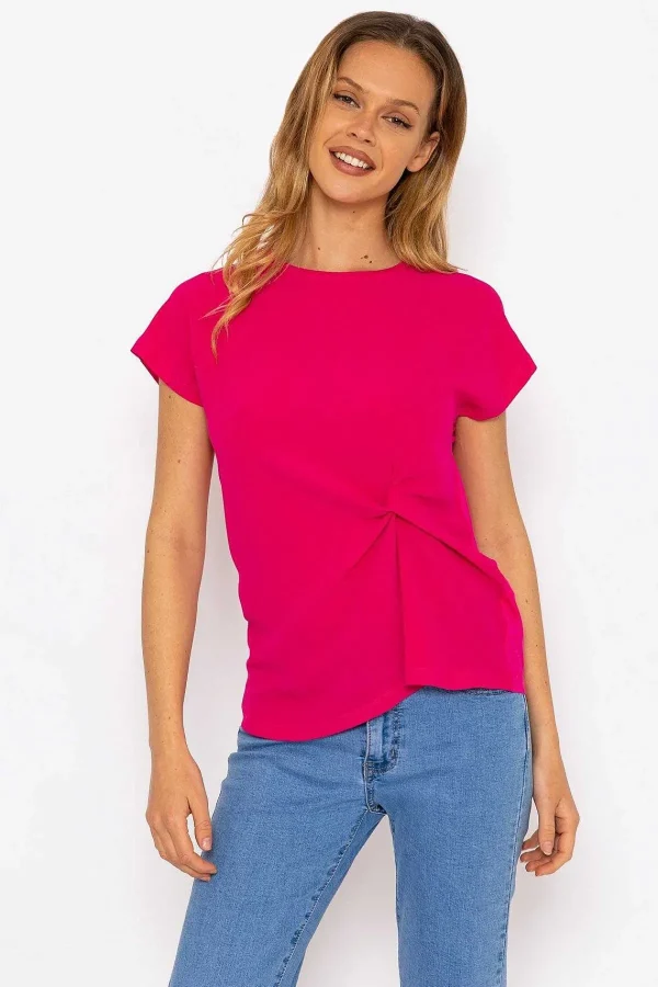 Kelly & Grace Weekend Pink Side Ruched Detail Top*Women Tops & Blouses