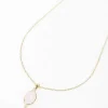 Soul Jewellery Pink Stone Drop Pearl Necklace* Boxed Gifts