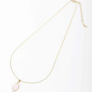 Soul Jewellery Pink Stone Drop Pearl Necklace* Boxed Gifts