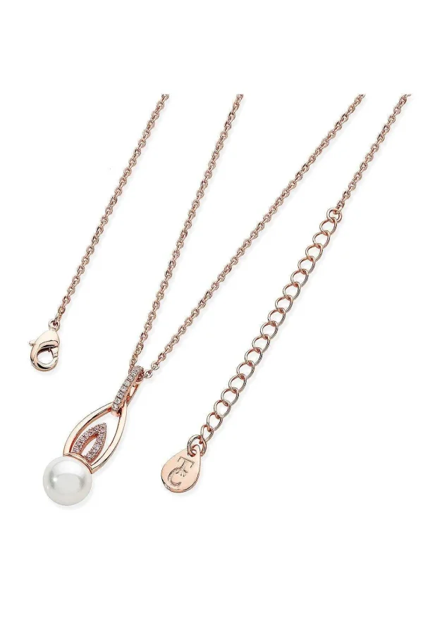 Tipperary Crystal Jewellery Pink Stone Flame Drop Pendant* Boxed Gifts