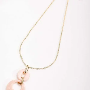 Soul Jewellery Pink Tortoise Drop Link Necklace* Necklaces
