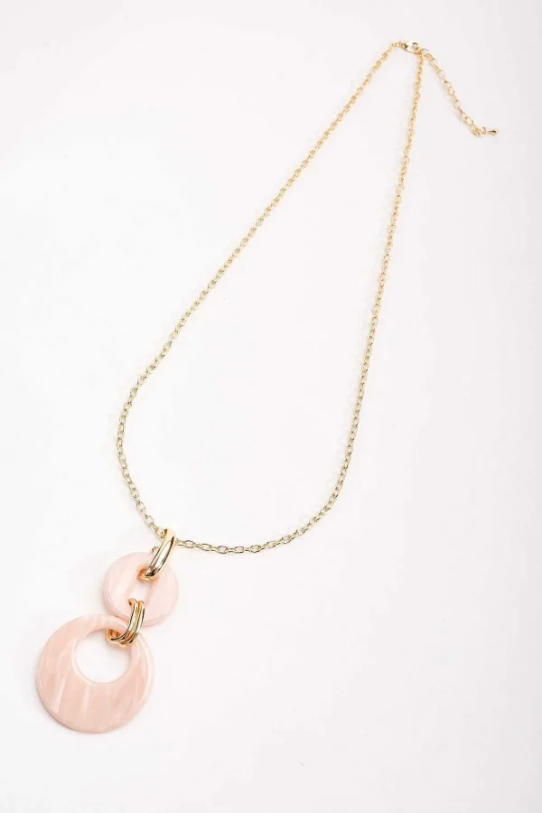 Soul Jewellery Pink Tortoise Drop Link Necklace* Necklaces