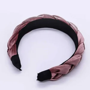 SOUL Accessories Pink Velvet Plaited Hairband* Hair Bands