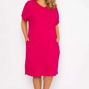 Ulla Popken Pink Viscose Dress*Women Dresses & Jumpsuits